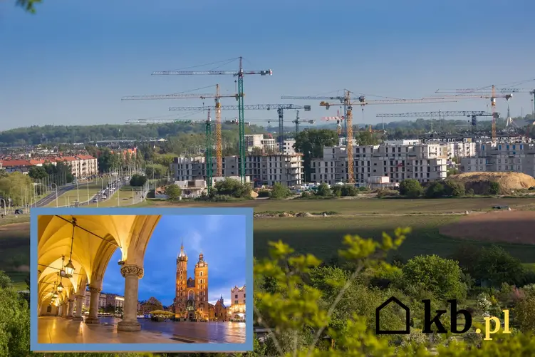 widok na budowę nowych bloków mieszkalnych, krakowski rynek, Ceny krakowskich nieruchomości stale rosną