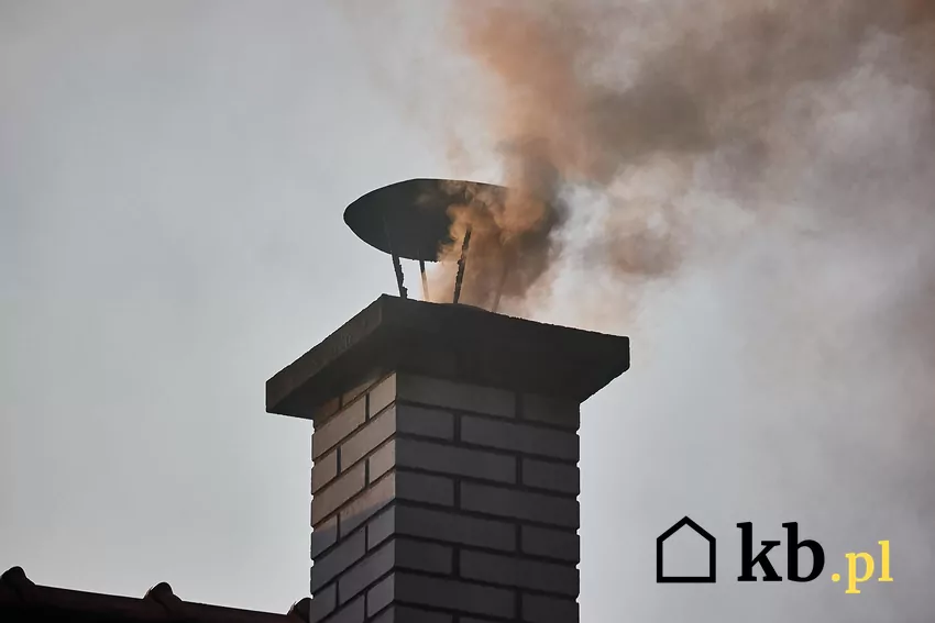 Pellet luzem może — chociaż oczywiście nie musi — zawierać niepożądane domieszki Ciemny dym wylatujący z komina