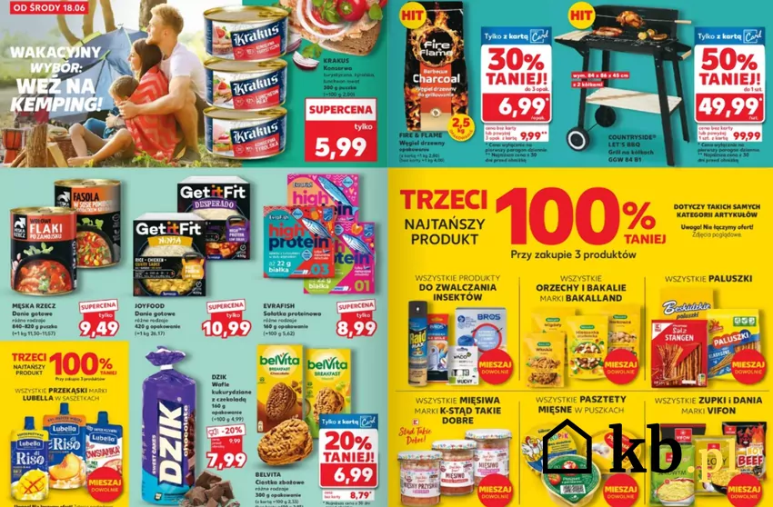 Przy zakupie trzech produktów - najtańszy 100% taniej Kaufland - gazetka