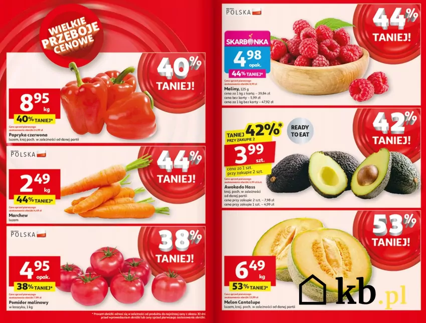 Warzywa i owoce w niezwykle atrakcyjnych cenach Auchan - gazetka