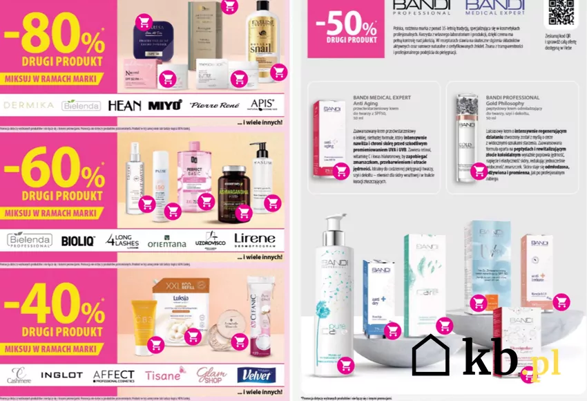 Nawet 80% zniżki na drugi produkt wybranych marek Hebe - gazetka