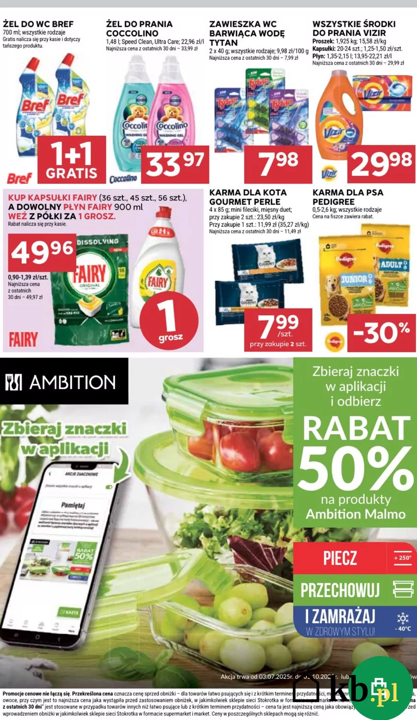 Kup kapsułki do zmywarki i zgarnij płyn do mycia naczń za 1 grosz Promocje w Stokrotce
