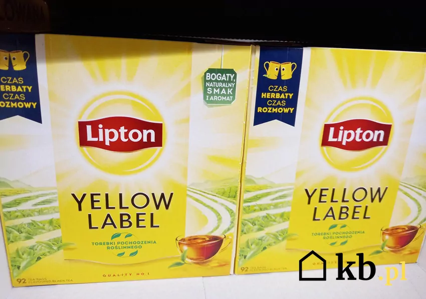 Ta herbata wyróżnia się wysoką jakością i pysznym smakiem Opakowanie herbaty Lipton Yellow Label