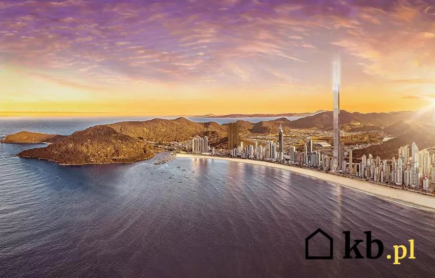Wizualizacja Senna Tower z lotu ptaka