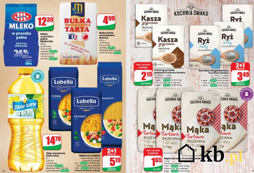 Ryże, makarony i mąki na dużej przecenie Dino - gazetka