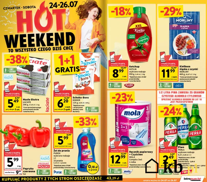 Do soboty 26 lipca atrakcyjne ceny produktów w Intermarche Intermarche - gazetka