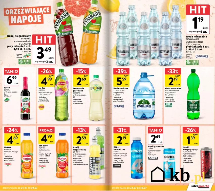 W Intermarche napoje w obniżonych cenach Intermarche - gazetka