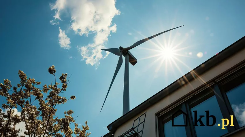 turbina wiatrowa na dachu domu