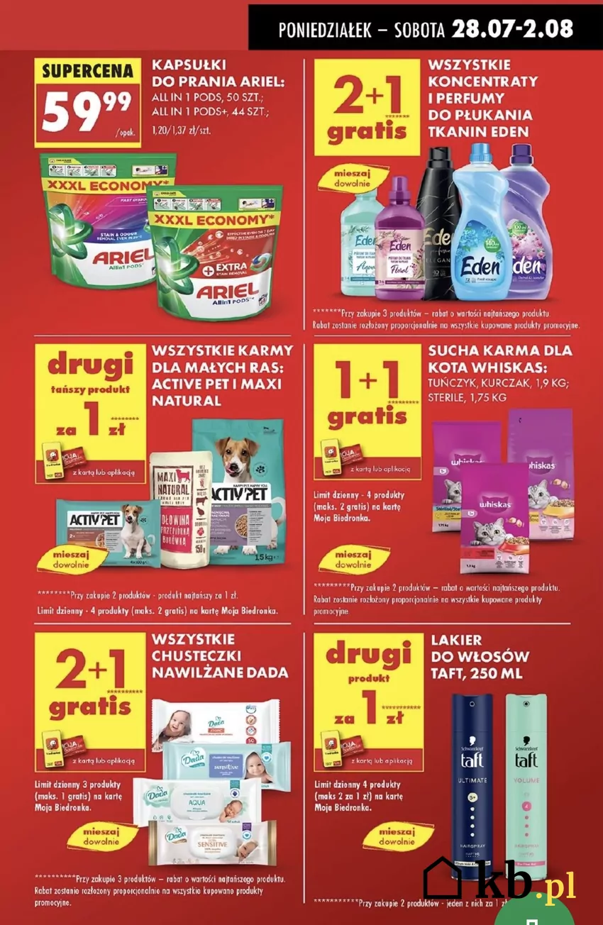 W tej promocji kupisz drugie opakowanie karmy za 1 zł Promocje w Biedronce