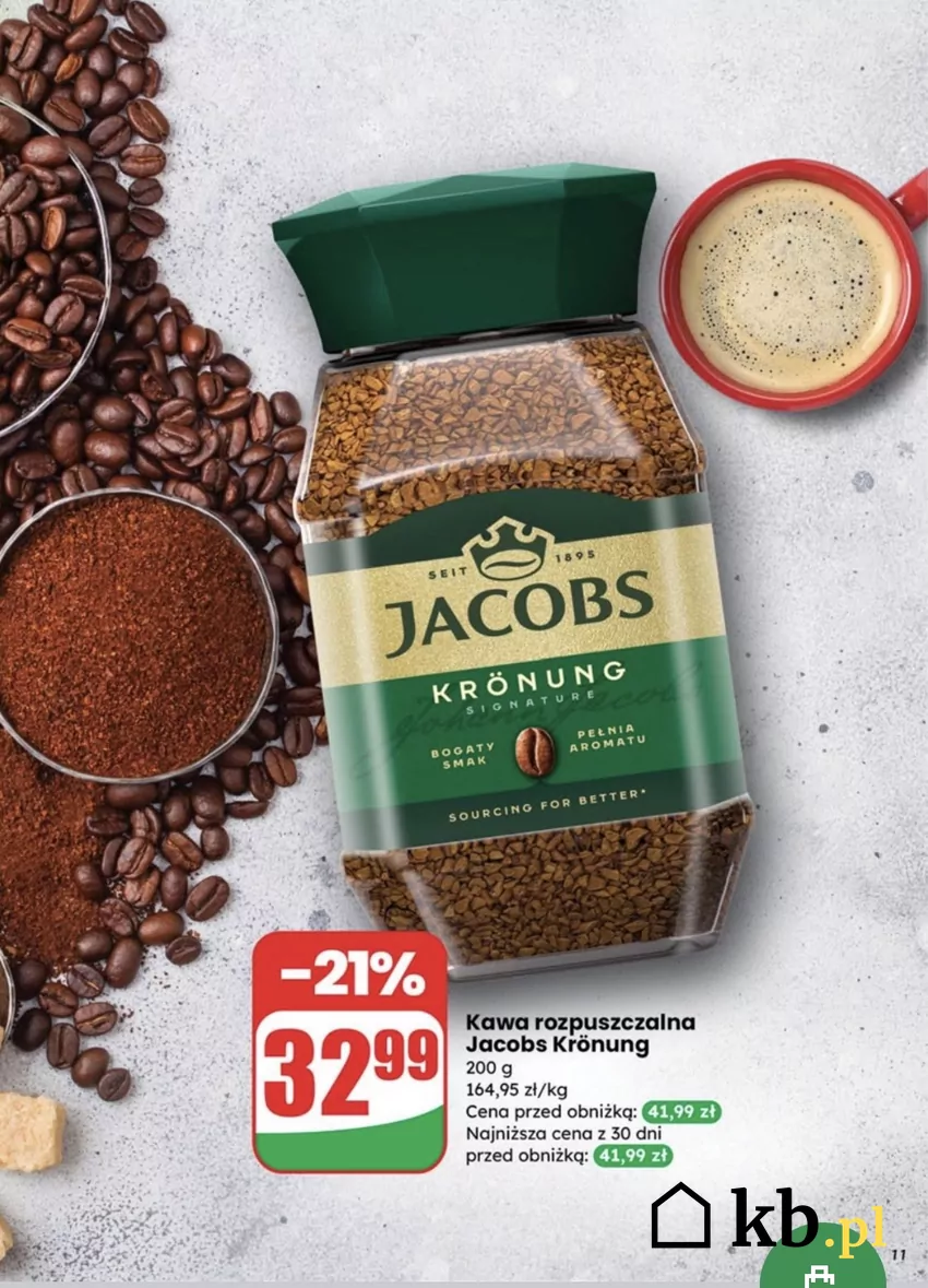 Jacobs Kronung to kawa, którą kupisz w Dino już 9 zł taniej Promocja w Dino