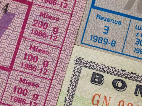 Kartki na mięso z PRL - wartość