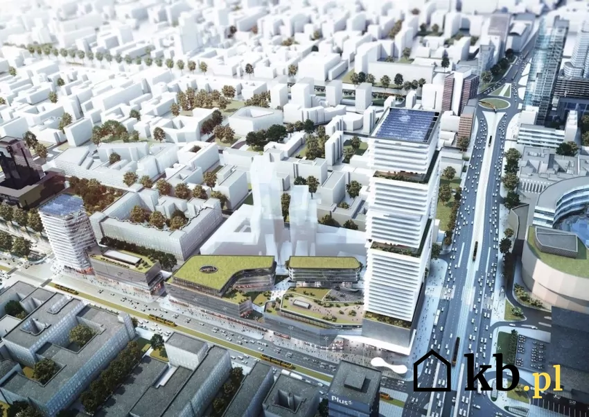 Budynek Centralna Park miał być jednym z ciekawszych punktów w mieście, ale tego projektu dotychczas nie udało się zrealizować wizualizacja, Centralna Park z lotu ptaka