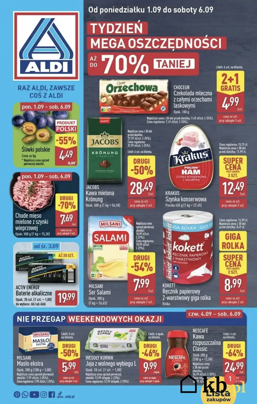 To limitowana oferta - mogą być zakupione maksymalnie 4 sztuki Promocje w ALDI