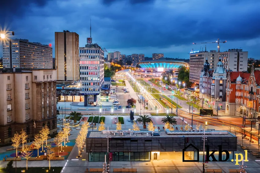 Miasto Katowice podniosło podatek od nieruchomości dla niesprzedanych lokali deweloperskich Katowice z lotu ptaka, rynek