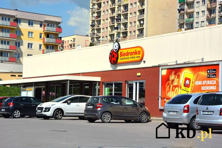 Parking sklepu Biedronka