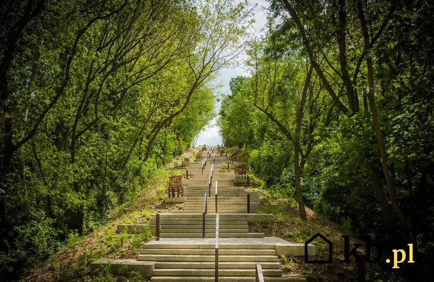 Park akcji "Burza" zdobył już kilka nagród architektonicznych schody w parku akcji "Burza"