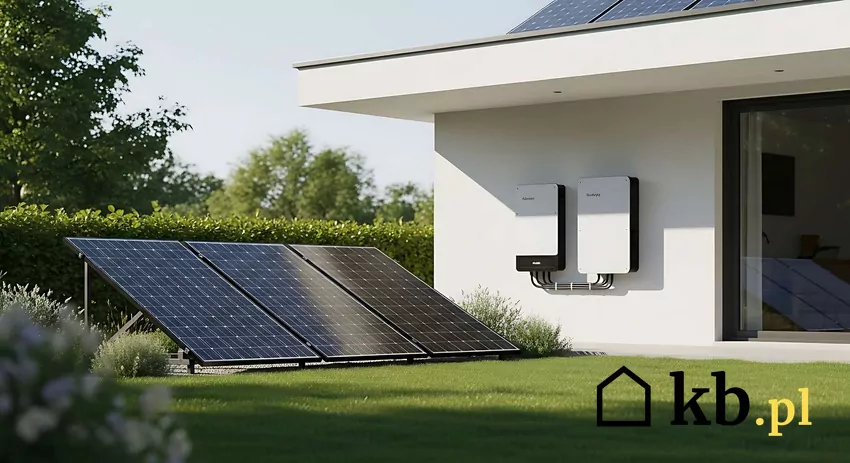 Dofinansowanie do magazynów energii może zmniejszyć koszt inwestycji Nowoczesny dom z panelami słonecznymi i magazynem energii