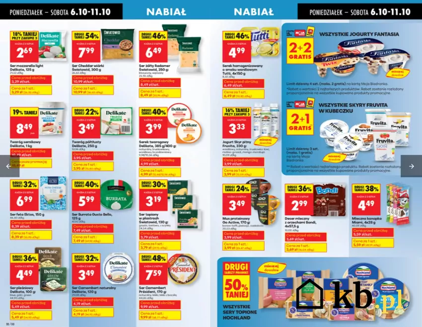 W Biedronce nabiał w rewelacyjnych cenach Biedronka - gazetka