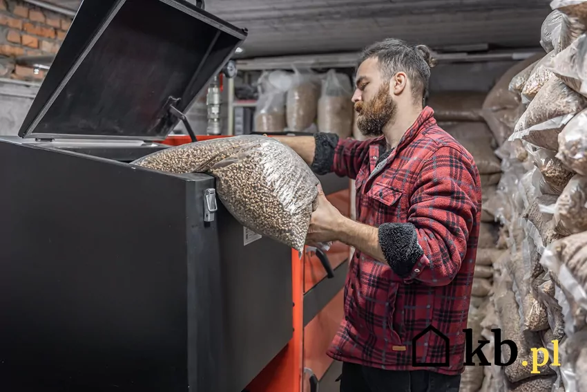 Kto jest narażony na działanie pyłu z pelletu? pellet i mężczyzna