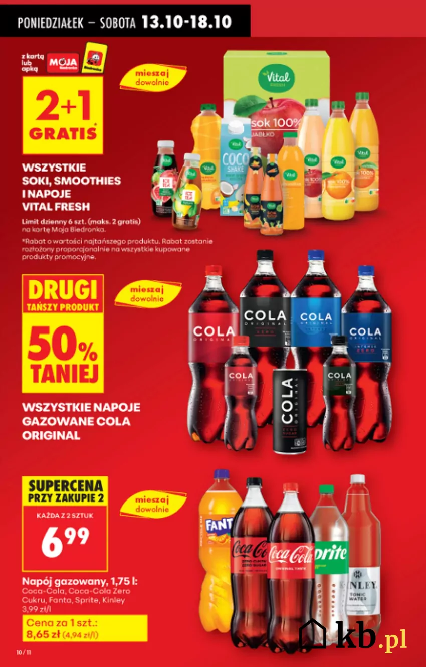 Kultowe napoje w obniżonych cenach Biedronka - gazetka