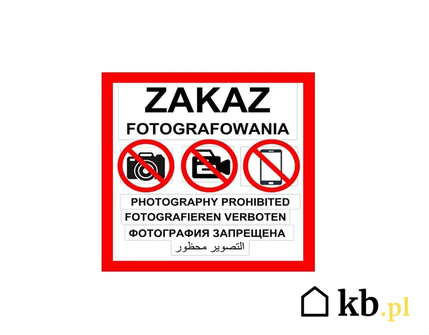 Oficjalny znak zakau fotografowania