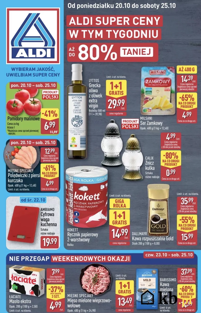 Jak kupisz dwie sztuki tej kawy to za drugą zapłacisz tylko 14,99 zł Promocje w ALDI