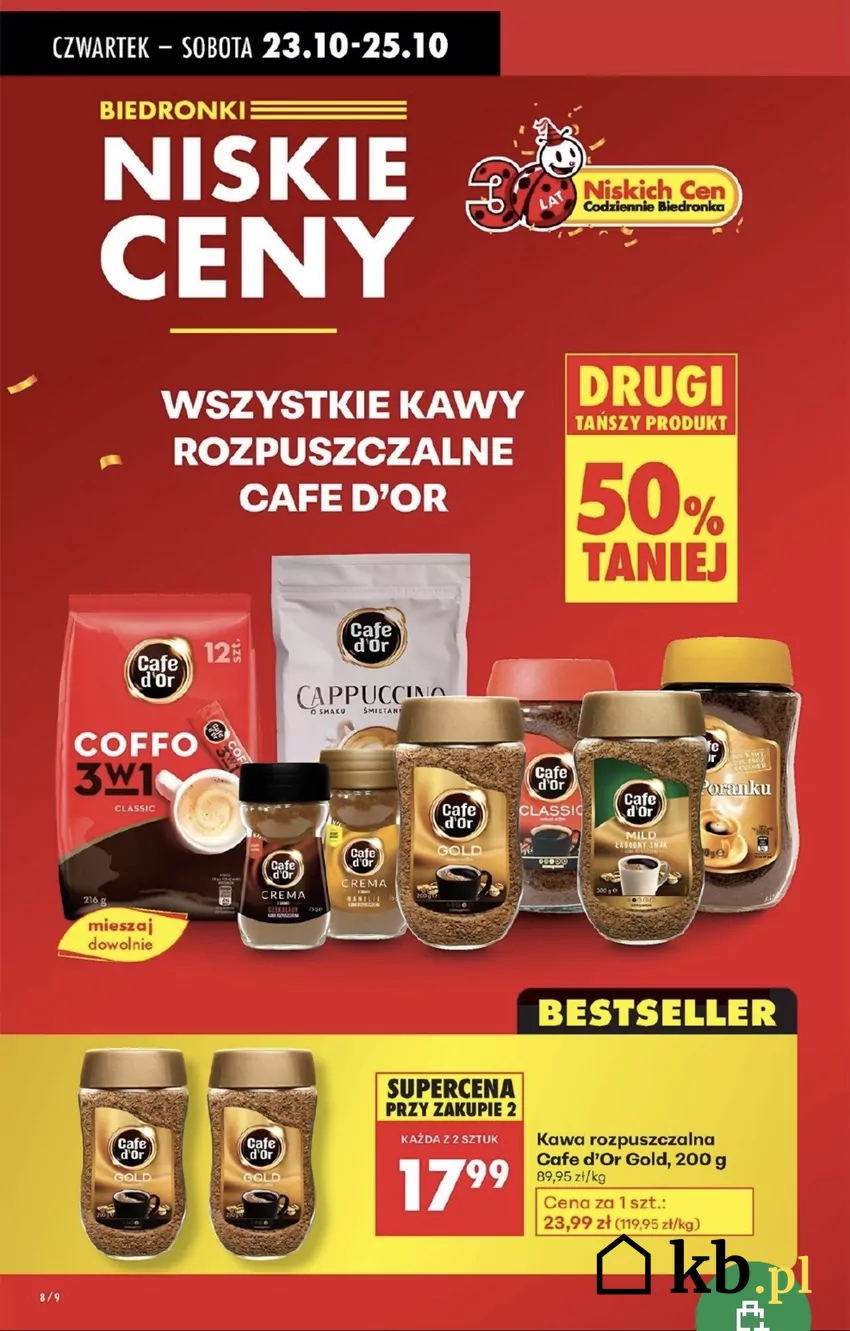 Ta promocja pozwala na bardzo szeroki wybór spośród wielu kaw Promocje w Biedronce