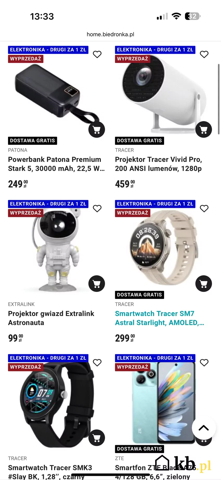 Nie warto zwlekać z zakupem, bo zapasy szybko znikają Screen z promocjami w Biedronka Home