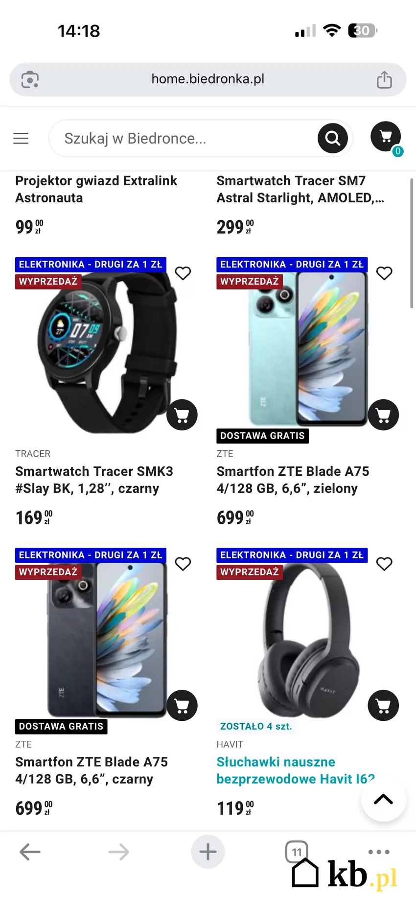 Kup jeden smartfon za 699 zł, drugi zgarnij za 1 zł Screen z promocjami w Biedronka Home