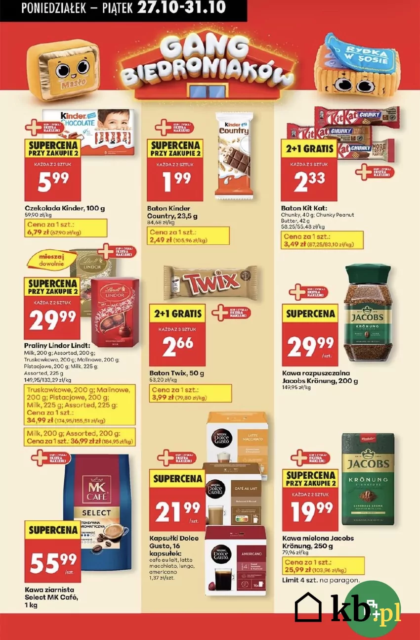 W promocyjnej cenie jest również kawa rozpuszczalna tej samej marki Promocje w Biedronce