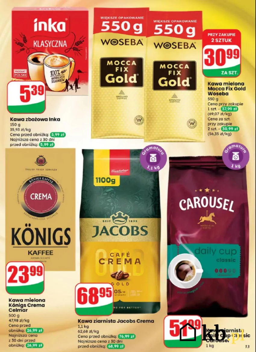 Kultowe kawy w okazyjnej cenie - tylko do 4 listopada Dino - gazetka