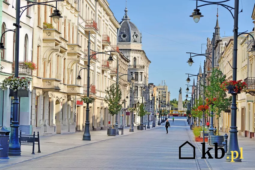 Łódź, widok na ulicę Piotrkowską