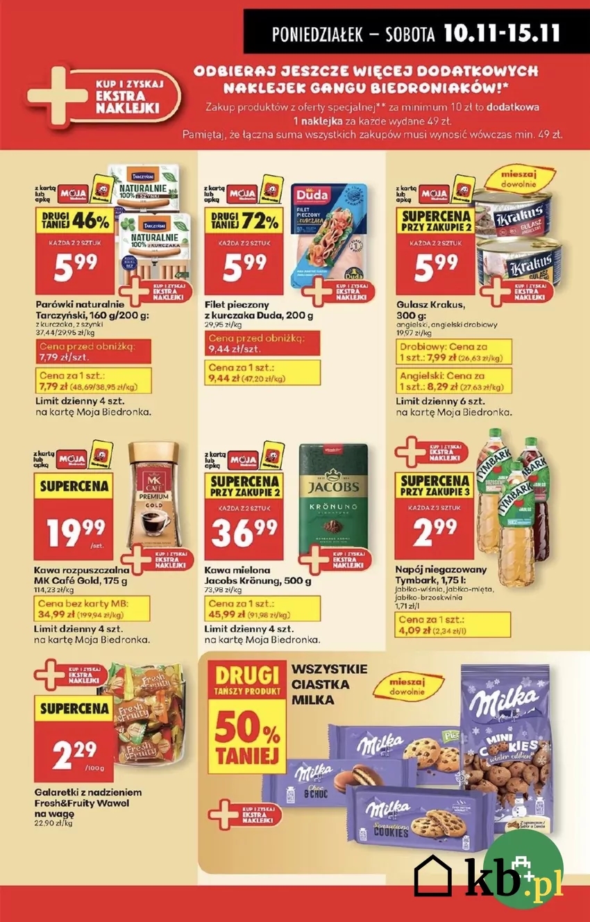 Kawa mielona Jacobs Kronung jest przeceniona o 9 zł Promocje w Biedronce