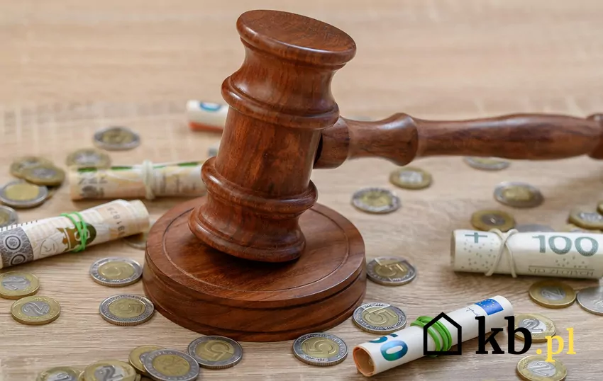 Komornik najczęściej zaczyna od wynagrodzenia za pracę lub świadczeń okresowych oraz rachunków bankowych Młotek komorniczy i pieniądze