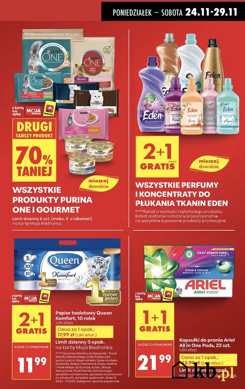 2+1 gratis - taki rabat czeka na Klientów Biedronki na koncentraty i płyny do płukania marki Eden Promocje w Biedronce