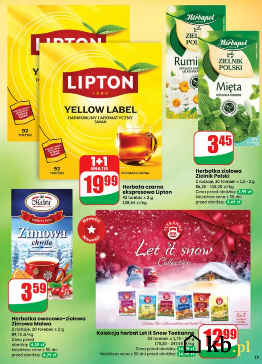 Świetne ceny znanych herbat w Dino Dino - gazetka