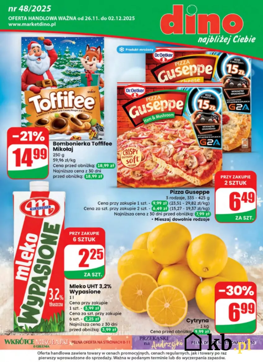 W Dino przecena m.in. kultowej bombonierki Toffifee Dino - gazetka