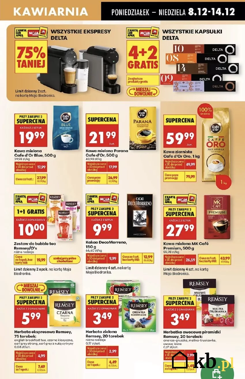 Są także dostępne tanie ekspresy do kawy - aż 75% rabatu Promocje w Biedronce