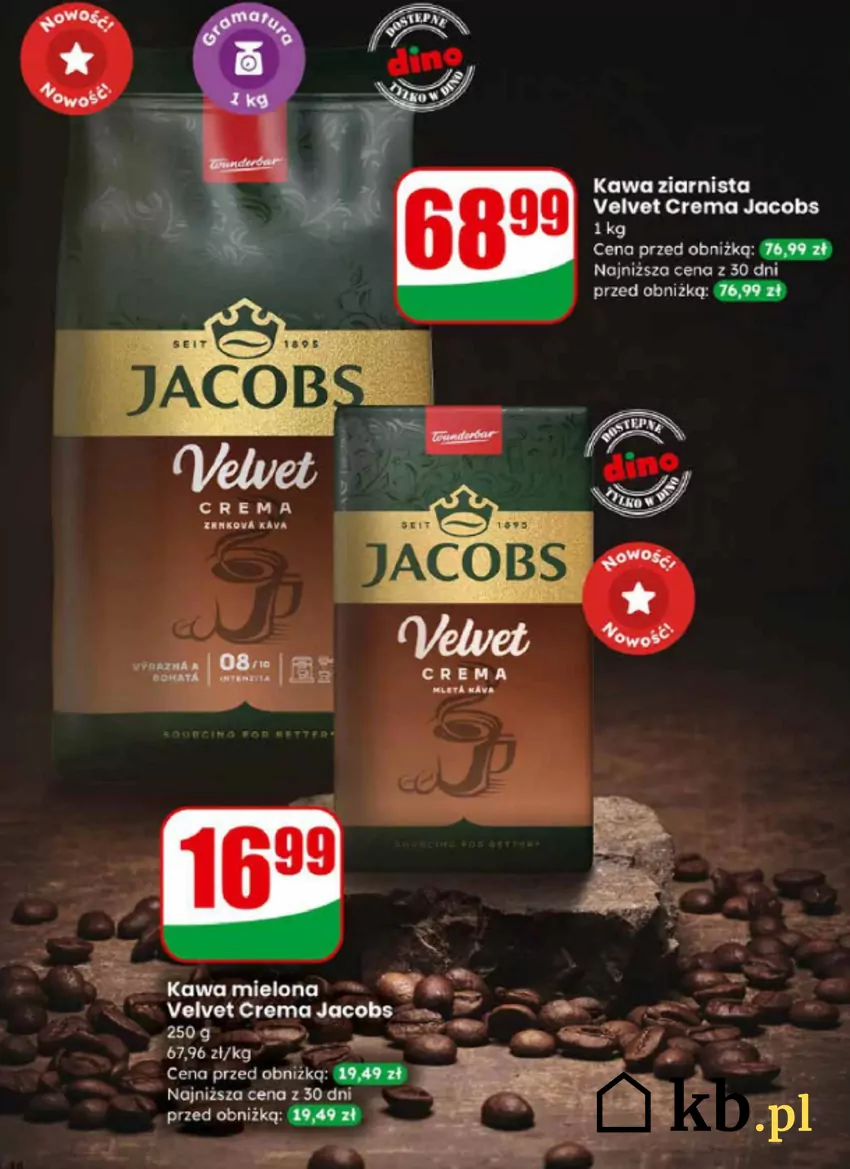 Luksusowe kawy ziarniste i mielone w świetnych cenach Dino - gazetka