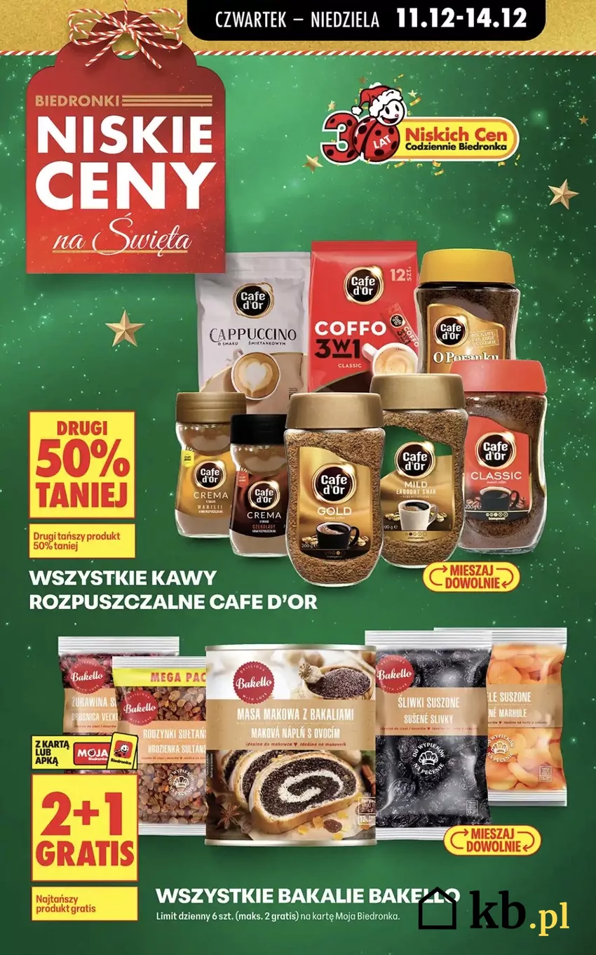 Wszystkie bakalie marki Bakello są objęte rabatem 2+1 gratis Promocje w Biedronce