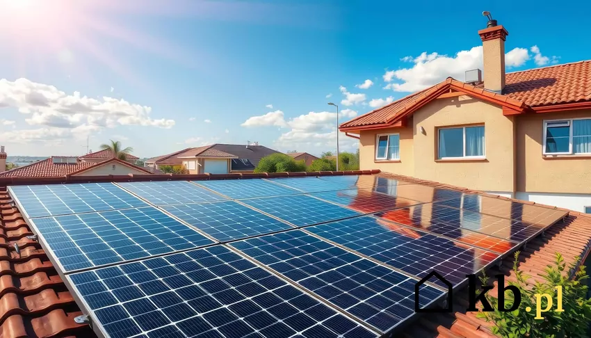 panele fotowoltaiczne na płaskim dachu