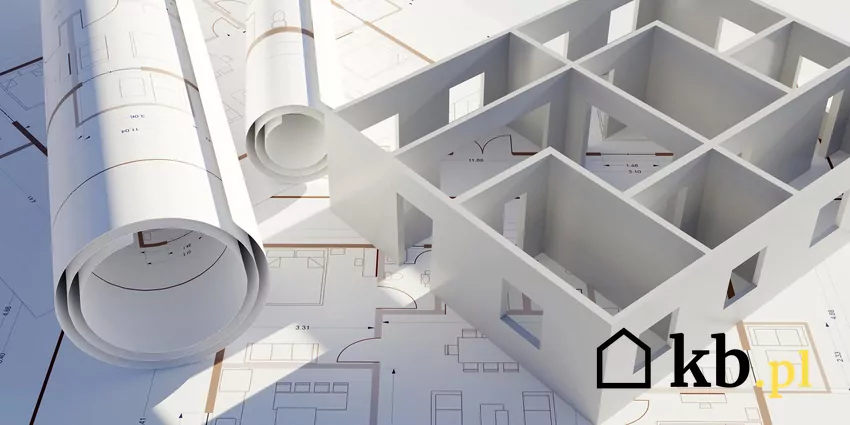 Plany architektoniczne i grafika konstrukcji domu