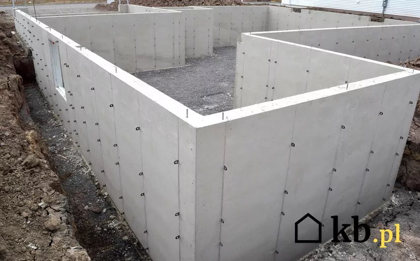 Fundamenty w trakcie budowy