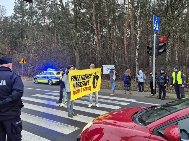 Akcja protestacyjna w Łomiankach