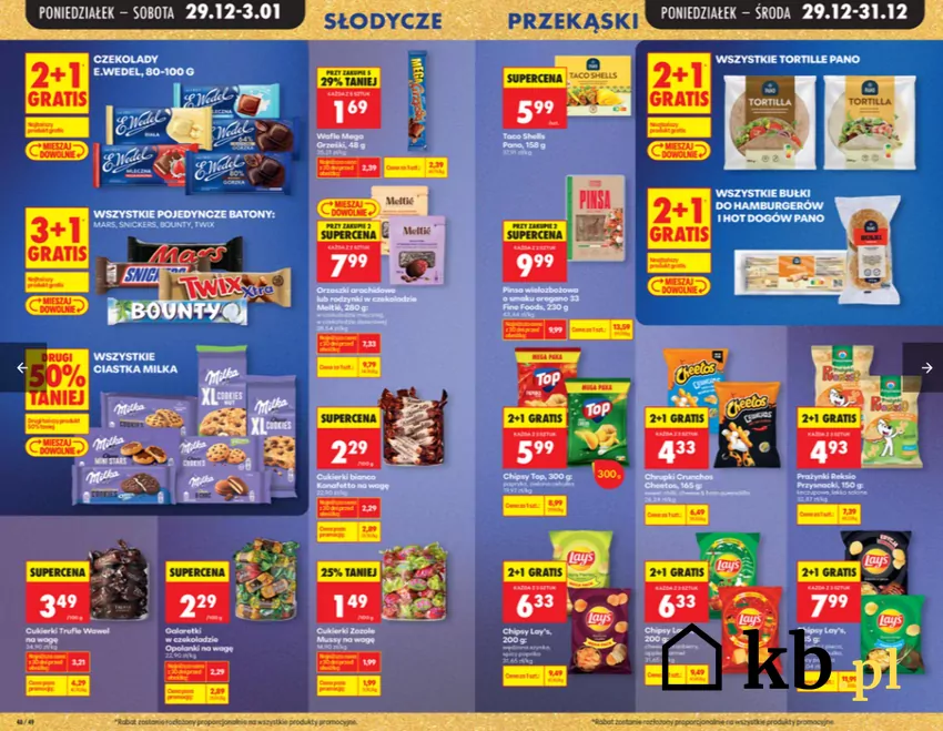 Słodycze w rewelacyjnej cenie - do 03.01 w Biedronce Biedronka - gazetka