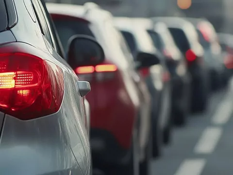 Podwale i Łomianki w korkach