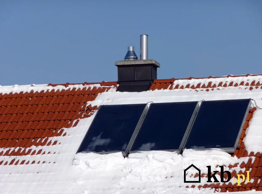 panele solarne, śnieg
