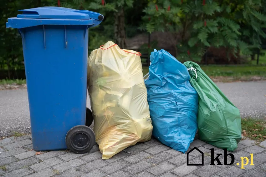 kosz na śmieci, worki do segregacji