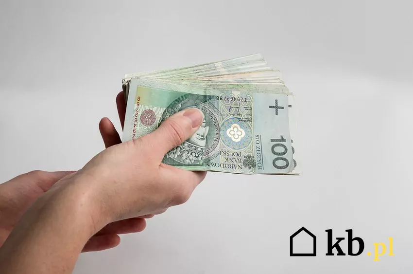 Usługi złotej rączki bywają kosztowne ręka, plik banknotów w dłoni