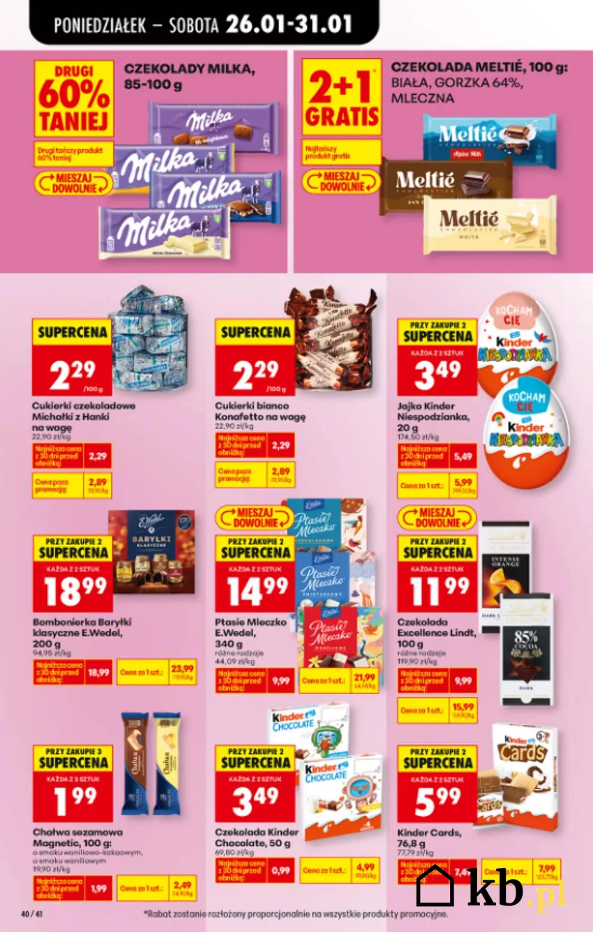 Ulubione słodycze Polaków - promocja do 31.01 Biedronka - gazetka